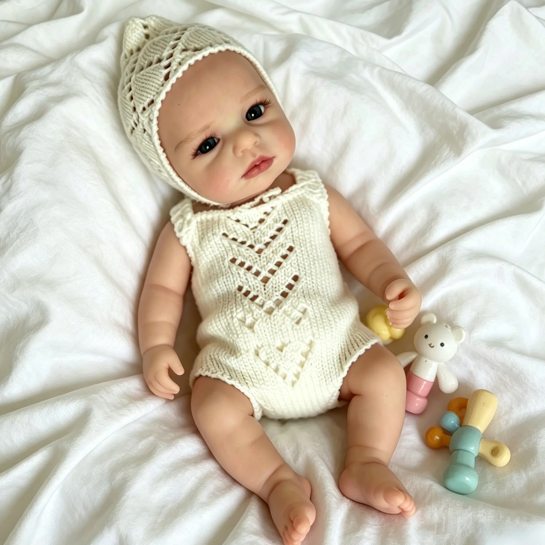 13 Inch Open Mouth Silicone Doll Loulou Lifelike Silicone Girl Doll Newborn Baby Doll Cute Bebe Doll Birthday/Christmas Gift
13 Inch Open Mouth Silicone Doll Loulou Lifelike Silicone Girl Doll Newborn Baby Doll Cute Bebe Doll Birthday/Christmas Gift