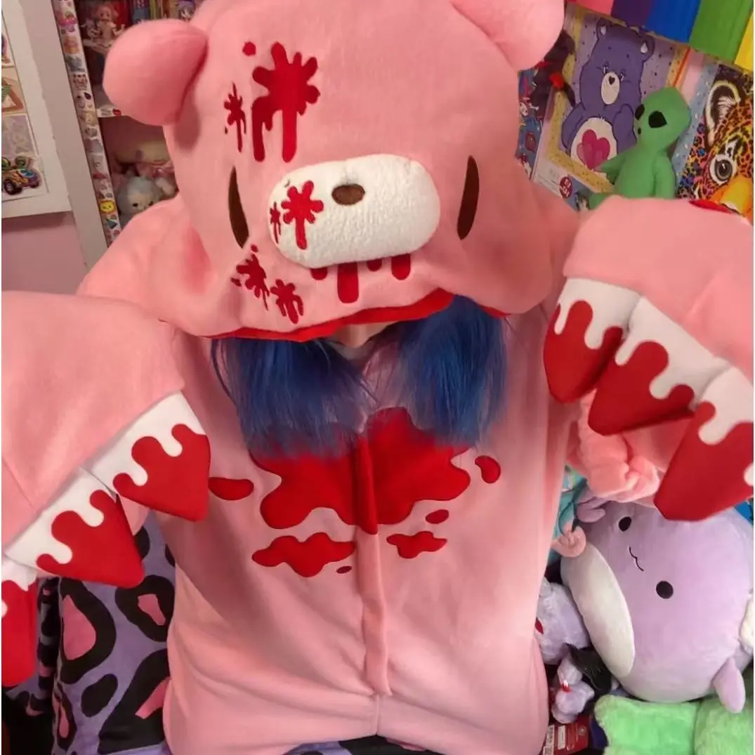 Комбинезон с изображением кровного медведя, ночная рубашка, розовый, черный, жестокий медведь, флисовая толстовка с капюшоном, пижама, халат для косплея для мужчин, женщин, пары
Комбинезон с изображением кровного медведя, ночная рубашка, розовый, черный, жестокий медведь, флисовая толстовка с капюшоном, пижама, халат для косплея для мужчин, женщин, пары