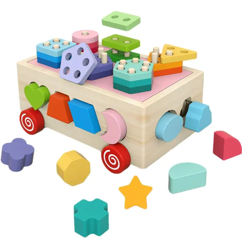 Kids Wooden Shape Sorter Cube Educational Montessori Toys Color Shape Sorter Stacking Toy Building Block Box For Children
Kids Wooden Shape Sorter Cube Educational Montessori Toys Color Shape Sorter Stacking Toy Building Block Box For Children