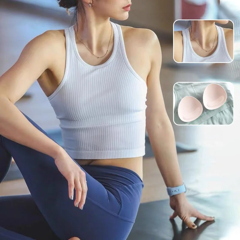 Быстросохнущий летний спортивный жилет, тонкий I-образный топ для йоги с нагрудником для пилатеса, фитнеса, женская активная одежда
Быстросохнущий летний спортивный жилет, тонкий I-образный топ для йоги с нагрудником для пилатеса, фитнеса, женская активная одежда