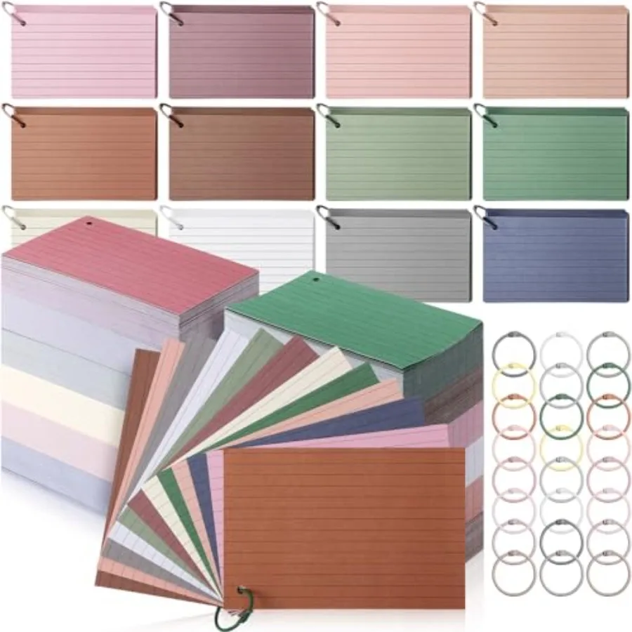 10 Pcs Back to School Gifts Colored Inde Cards with Binder Ring Ruled Flash Cards 12 Color Lined Note 5lb Cover for Studying Me
10 Pcs Back to School Gifts Colored Inde Cards with Binder Ring Ruled Flash Cards 12 Color Lined Note 5lb Cover for Studying Me