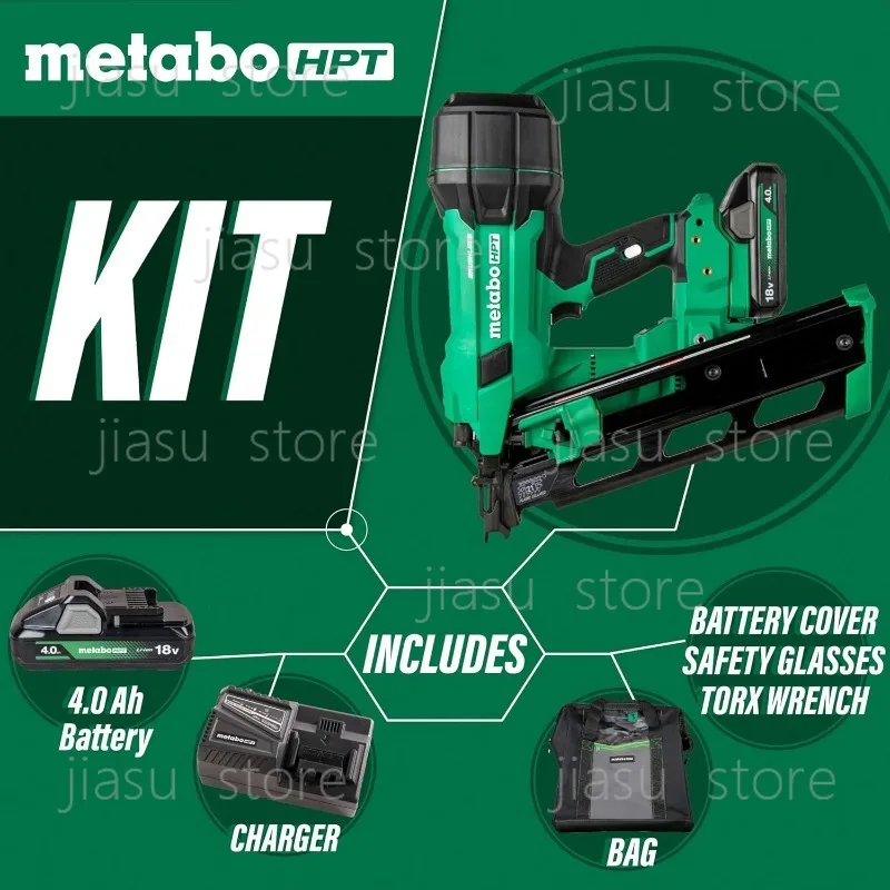 Cordless Framing Nailer, 18V - 4.0 Ah, MultiVolt™, 21 Degree, 3-1/2-Inch Plastic Strip Nails, NR1890DRA.
Cordless Framing Nailer, 18V - 4.0 Ah, MultiVolt™, 21 Degree, 3-1/2-Inch Plastic Strip Nails, NR1890DRA.