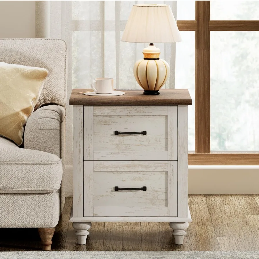 Antique White End Table with 2 Drawers Wooden Side Table Nightstand with Charging Station for Living Room and Bedroom
Antique White End Table with 2 Drawers Wooden Side Table Nightstand with Charging Station for Living Room and Bedroom