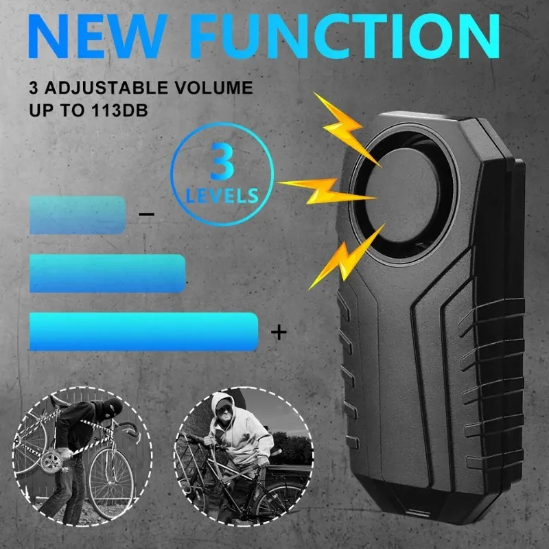 1PCS Bicycle Alarm 113dB Anti-Theft Wireless Vibration Remote Control Bike Motorbike Alarms Home Outdoor Security Protection
1PCS Bicycle Alarm 113dB Anti-Theft Wireless Vibration Remote Control Bike Motorbike Alarms Home Outdoor Security Protection