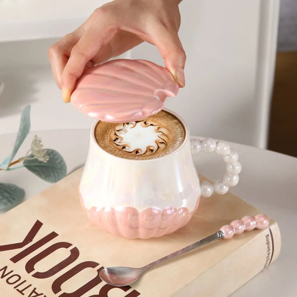 Shell Pink Ceramic Cup Princess Style Colorful Ceramic Mug with Lid Spoon for Office Workers Breakfast Brewing 400ml Drinkware
Shell Pink Ceramic Cup Princess Style Colorful Ceramic Mug with Lid Spoon for Office Workers Breakfast Brewing 400ml Drinkware