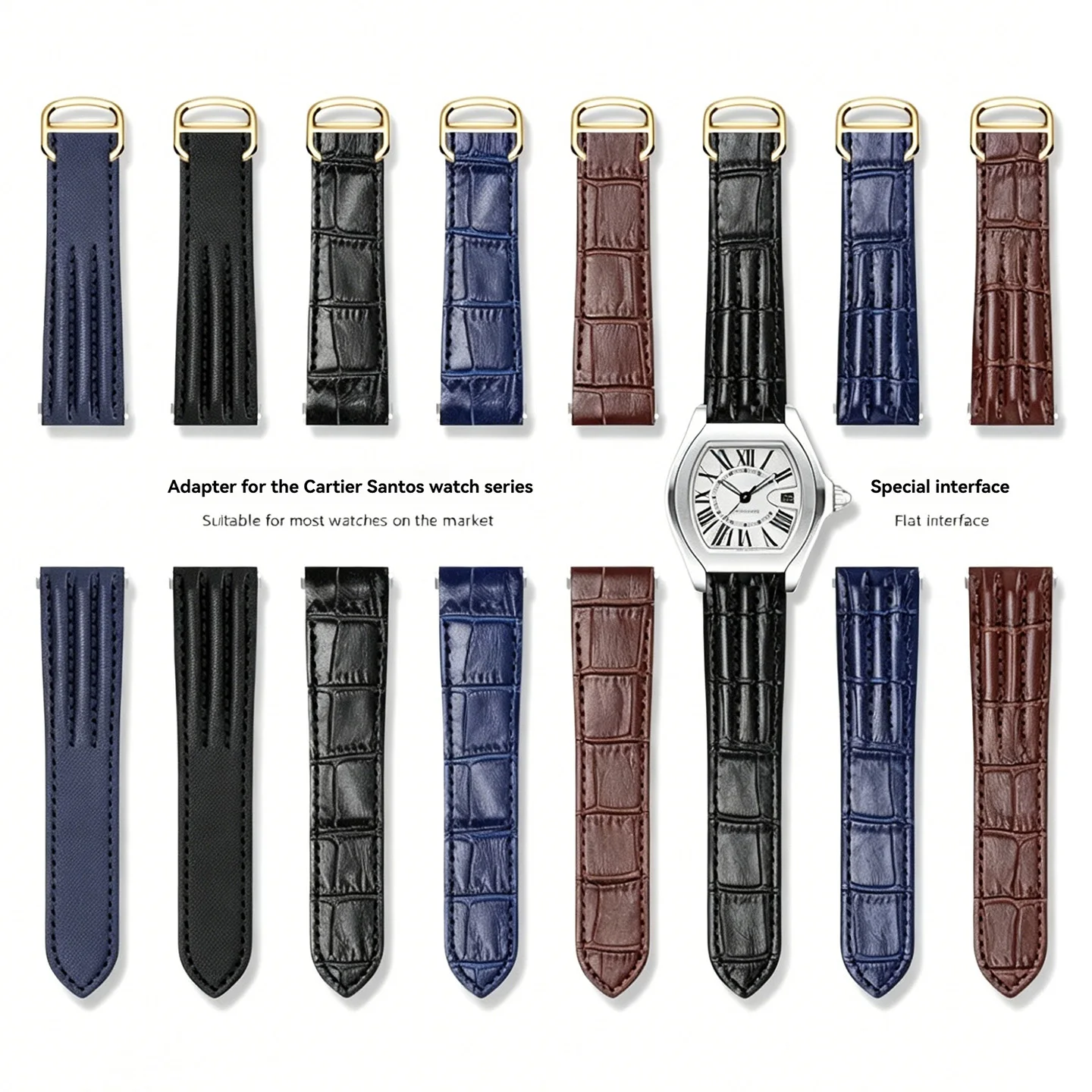 15.5mm 19mm 20mm Quick Release Canvas Cowhide Leather Watch Strap L XL Size For Cartier Roadster series W6206017 W6206018 Unisex
15.5mm 19mm 20mm Quick Release Canvas Cowhide Leather Watch Strap L XL Size For Cartier Roadster series W6206017 W6206018 Unisex