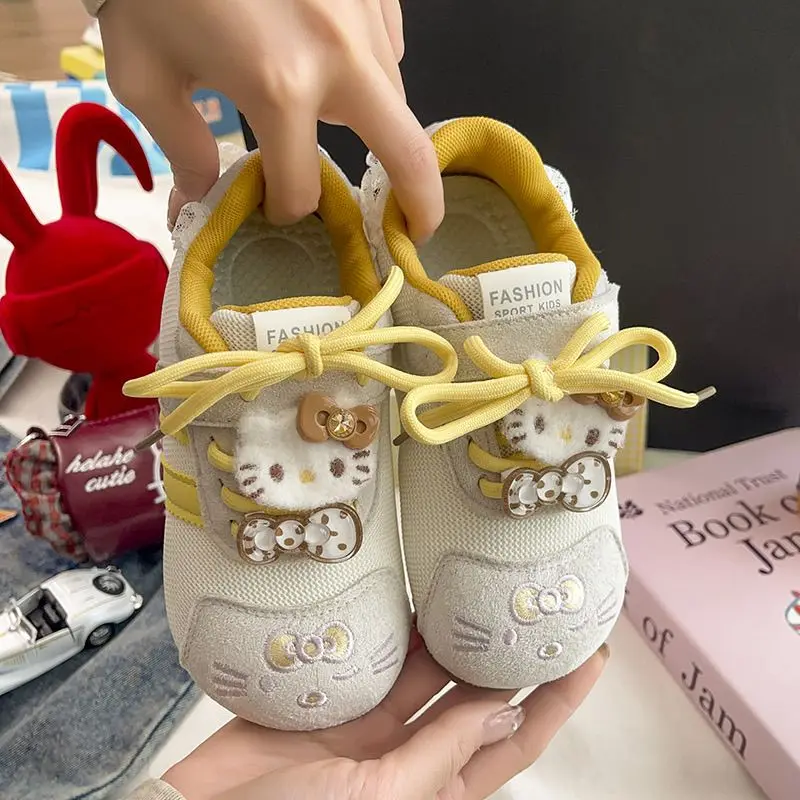 Spring Kawaii Hello Kitty Children's Shoes Girls Toddler Sneakers Yellow Bow Soft Sole Non-Slip Lightweight Kids Casual Shoes
Spring Kawaii Hello Kitty Children's Shoes Girls Toddler Sneakers Yellow Bow Soft Sole Non-Slip Lightweight Kids Casual Shoes