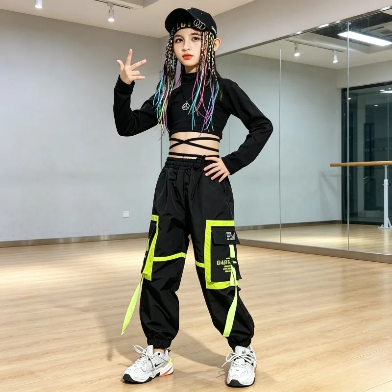 Kids Kpop Hip Hop Dance Outfit Crop Sweatshirt Tactical Cargo Jogger Pants Boys Girls Street Jazz Stage Performance Costume Set
Kids Kpop Hip Hop Dance Outfit Crop Sweatshirt Tactical Cargo Jogger Pants Boys Girls Street Jazz Stage Performance Costume Set