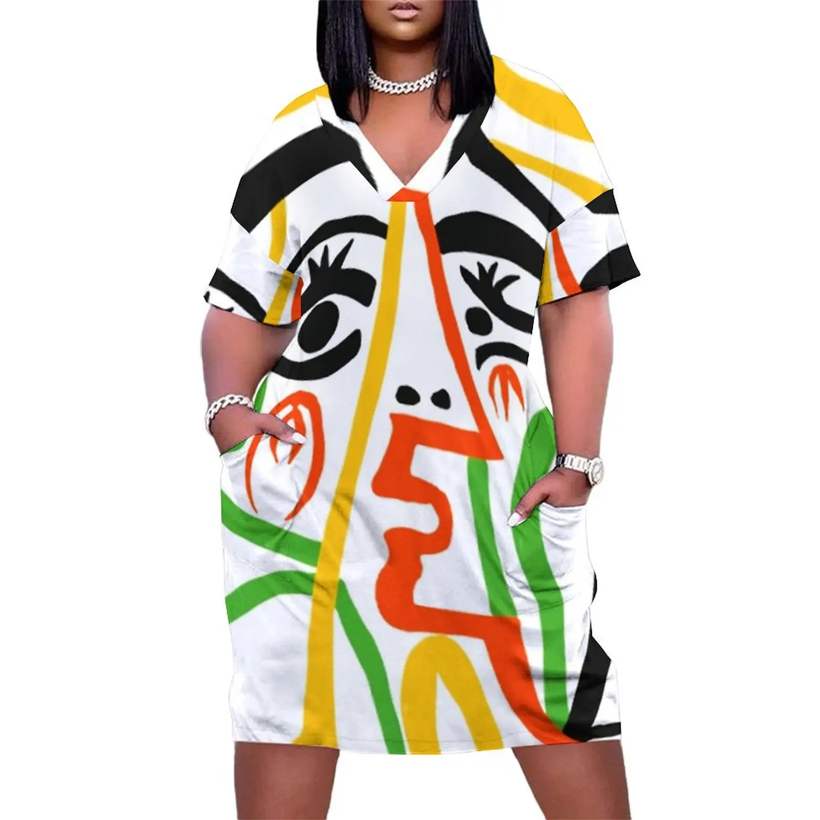 Art Woman Picassos Loose Pocket Dress evening dress woman Casual dresses
Art Woman Picassos Loose Pocket Dress evening dress woman Casual dresses