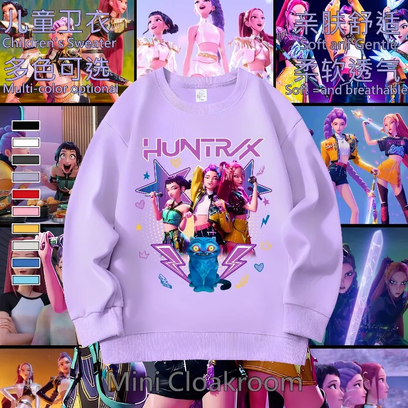 K-pop Demon Hunters Cartoon Print 3-12 Year Old New Style Kids Round-neck Sport Shirt Cute Girl Casual Top Children's Clothing 
K-pop Demon Hunters Cartoon Print 3-12 Year Old New Style Kids Round-neck Sport Shirt Cute Girl Casual Top Children's Clothing