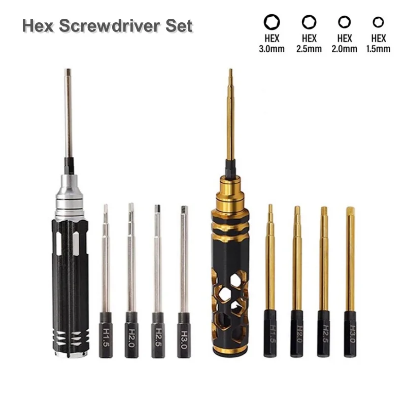 Hex Screwdriver Set 1.5mm 2.0mm 2.5mm 3.0mm Hexagon Tool Kit For RC FPV Racing Drone Helicopter Cars Boat Repair Tools
Hex Screwdriver Set 1.5mm 2.0mm 2.5mm 3.0mm Hexagon Tool Kit For RC FPV Racing Drone Helicopter Cars Boat Repair Tools