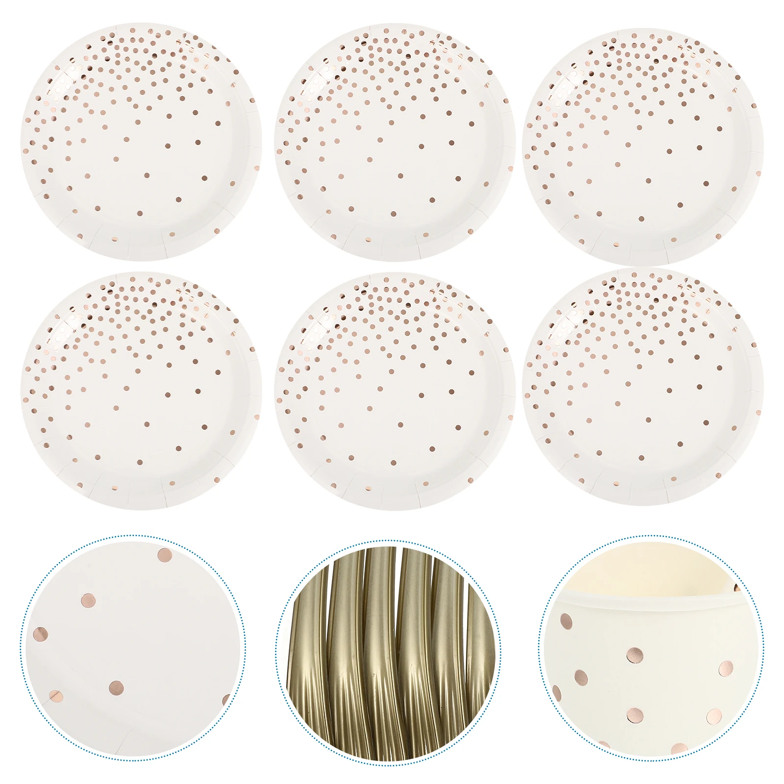 Dot Disposable Paper Tableware Set Lightweight Stackable Plates Cups Gold Color Food Serving Party Gatherings Birthday
Dot Disposable Paper Tableware Set Lightweight Stackable Plates Cups Gold Color Food Serving Party Gatherings Birthday