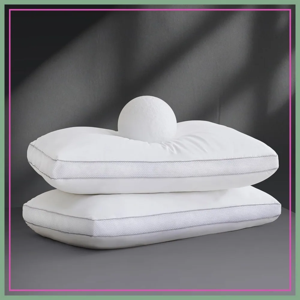 Goose Down Bed Pillows Queen Size Set of 2, Hotel Collection Gusseted Pillows for Sleeping, 20x30
Goose Down Bed Pillows Queen Size Set of 2, Hotel Collection Gusseted Pillows for Sleeping, 20x30