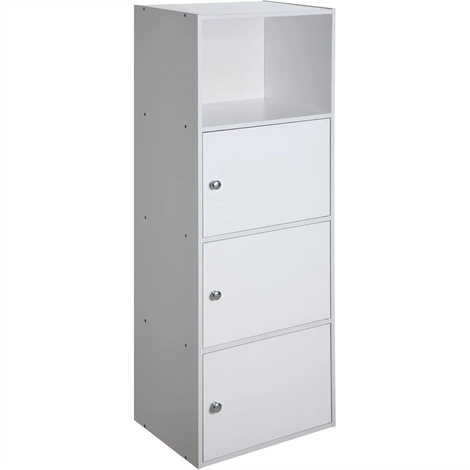 Three-Door Bookcase with Shelves, White Wood Finish Storage Cabinet for Living Room Office
Three-Door Bookcase with Shelves, White Wood Finish Storage Cabinet for Living Room Office