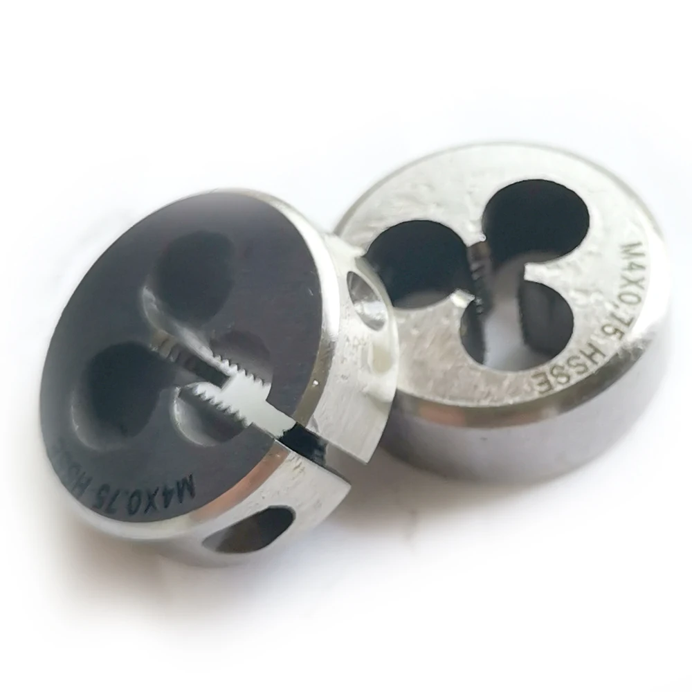 High Quality HSSE Metric Round Split Die Fine Thread cutting Adjustable dies M2 M2.2 M2.3 M2.5 M2.6 M3 M3.5 M4 M4.5 M5 M5.5 M6
High Quality HSSE Metric Round Split Die Fine Thread cutting Adjustable dies M2 M2.2 M2.3 M2.5 M2.6 M3 M3.5 M4 M4.5 M5 M5.5 M6