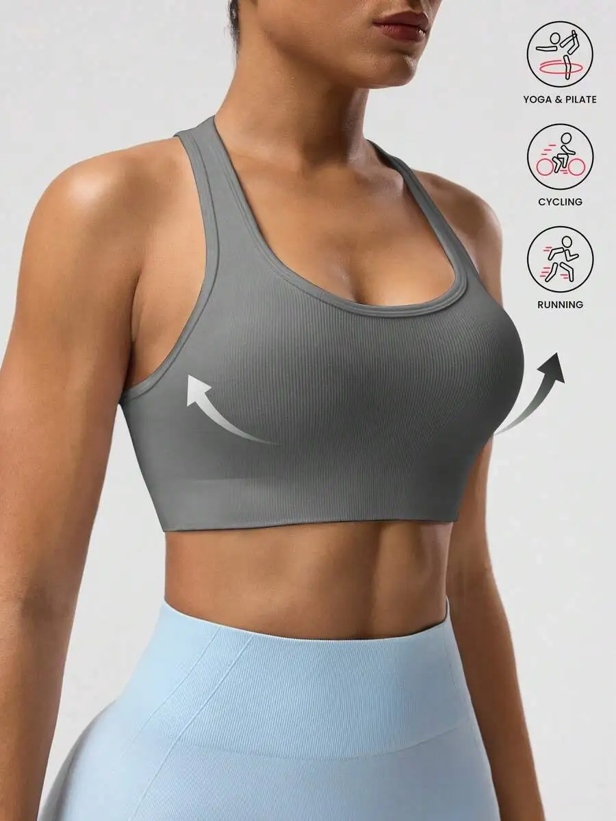 Sport Women's Solid Color Sleeveless Short Racerback Tank Top Breathable Yoga Running Sports Bra
Sport Women's Solid Color Sleeveless Short Racerback Tank Top Breathable Yoga Running Sports Bra