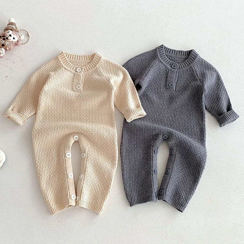 2025 New Autumn 0-24M Infant Baby Boys Girls Knitted Jumpsuit Long Sleeved Solid Color Knitted Romper Baby Knitted Clothing
2025 New Autumn 0-24M Infant Baby Boys Girls Knitted Jumpsuit Long Sleeved Solid Color Knitted Romper Baby Knitted Clothing