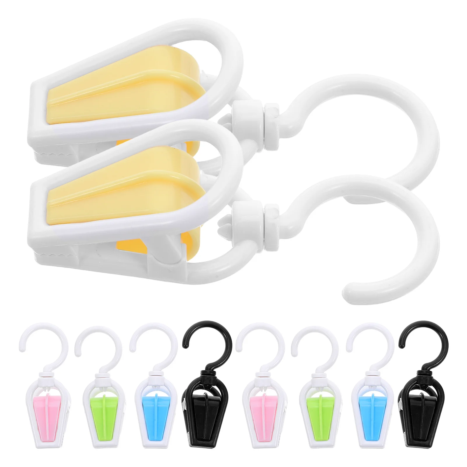 10pcs Hook Clips Heavy Duty Plastic Rotating Towel Hat Organizer For Laundry Beach Curtain Display Swivel Clothes Hanging
10pcs Hook Clips Heavy Duty Plastic Rotating Towel Hat Organizer For Laundry Beach Curtain Display Swivel Clothes Hanging