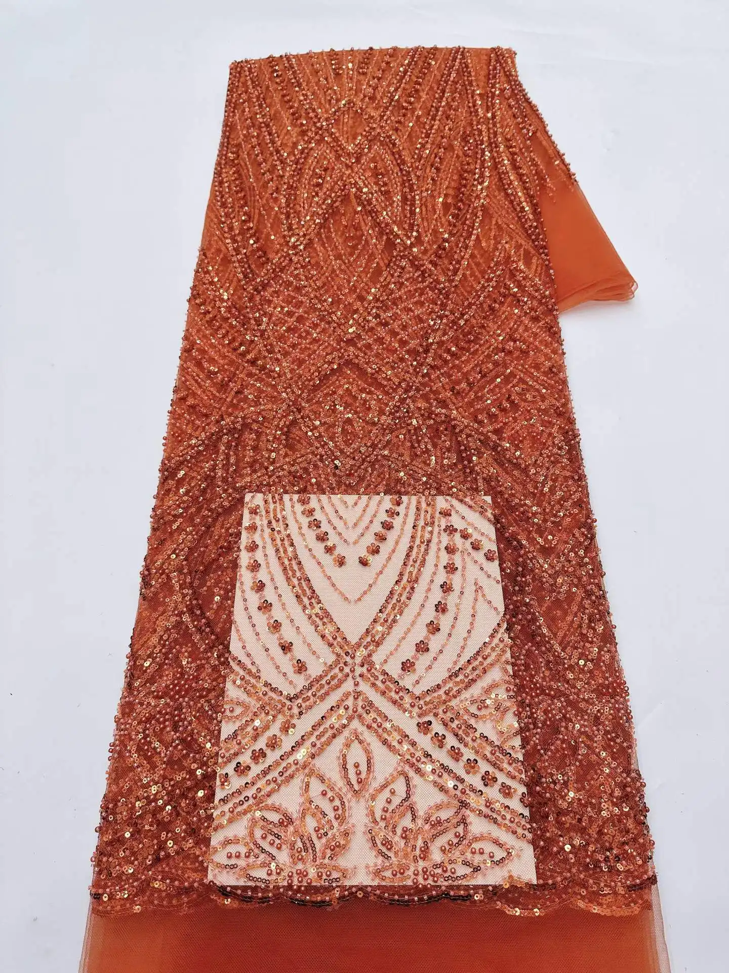 Luxury African Beaded Lace Fabric 2026 High Quality French Sequins Lace Fabric for Bridal Wedding Evening Gown Material 5 Yards
Luxury African Beaded Lace Fabric 2026 High Quality French Sequins Lace Fabric for Bridal Wedding Evening Gown Material 5 Yards