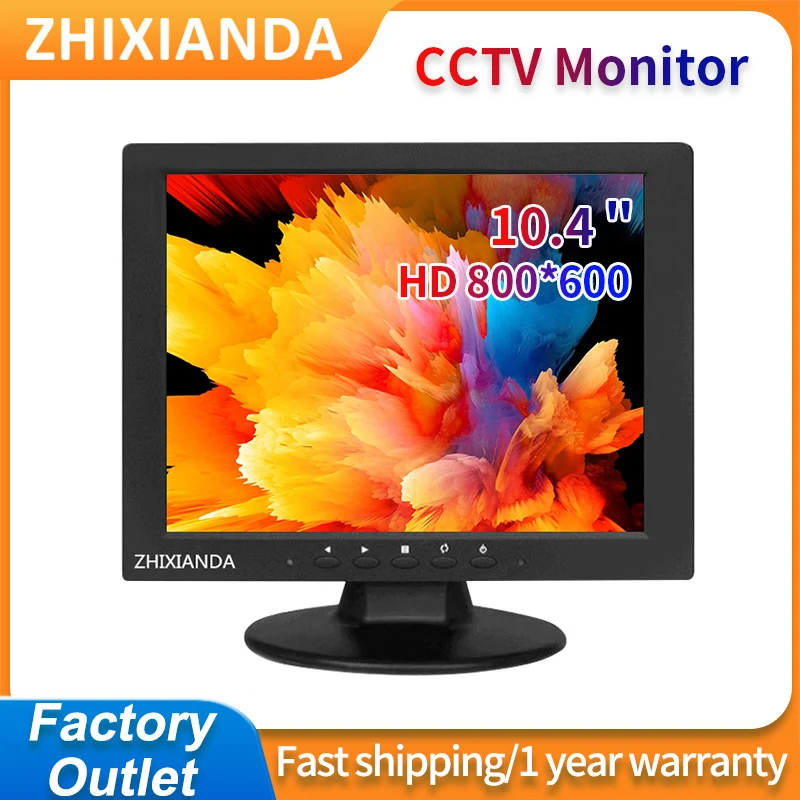 10.4 Inch Desktop Lcd Screen Monitor With Speaker 800*600 Display TFT Screen Support AV VGA BNC HD Interface for CCTV DVD PC DVR
10.4 Inch Desktop Lcd Screen Monitor With Speaker 800*600 Display TFT Screen Support AV VGA BNC HD Interface for CCTV DVD PC DVR