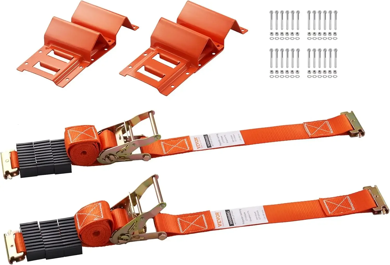 Wheel Chock Tie Down Kit, 2" x 96" Tie Down Strap Kit, Heavy Duty Trailer Tie Down System for 10"-23" Wheels, ATV, UTV, Trailer
Wheel Chock Tie Down Kit, 2" x 96" Tie Down Strap Kit, Heavy Duty Trailer Tie Down System for 10"-23" Wheels, ATV, UTV, Trailer