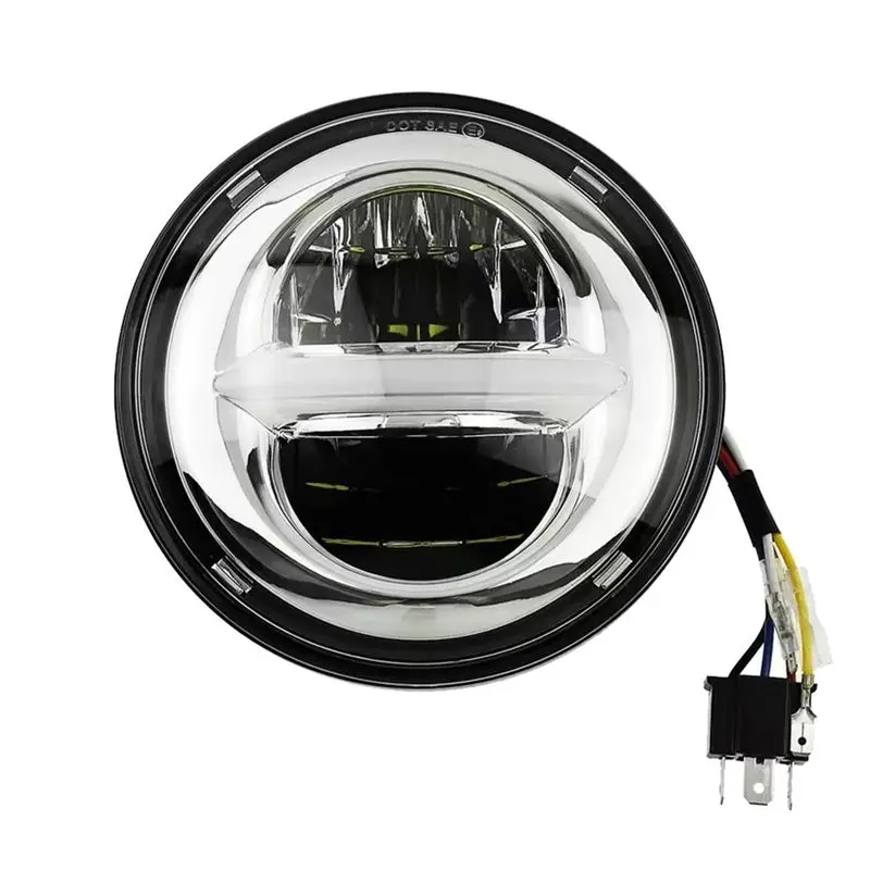 Compact Retro Motorcycle 5.75 Inch LED Headlight Headlamp For Headlight Daytime Turn Signal Modification Light