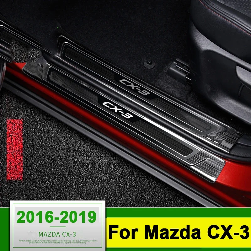 Накладка на порог, наклейки на порог педали приветствия для Mazda CX-3 2016-2019 2020 2021 2022 2023, аксессуары из нержавеющей стали
Накладка на порог, наклейки на порог педали приветствия для Mazda CX-3 2016-2019 2020 2021 2022 2023, аксессуары из нержавеющей стали