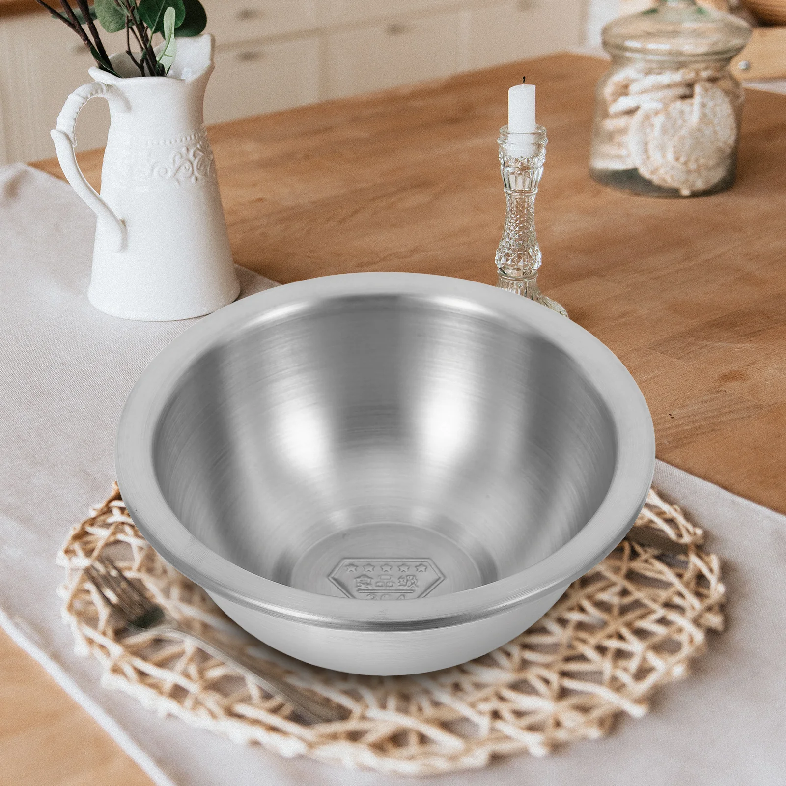 Stainless Steel Mixing Bowl Set 14Cm Large Capacity Non-Slip Soup Pot For Kitchen Baking Cooking Food Storage Nesting
Stainless Steel Mixing Bowl Set 14Cm Large Capacity Non-Slip Soup Pot For Kitchen Baking Cooking Food Storage Nesting