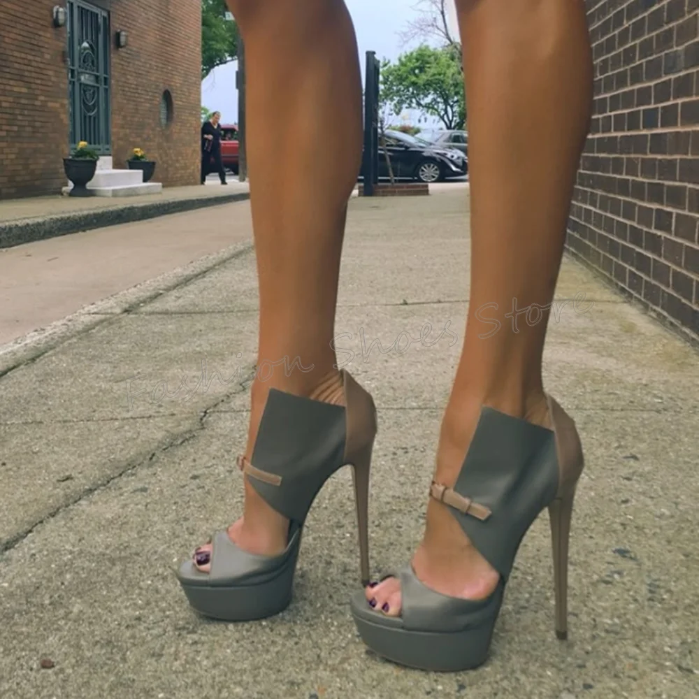 Grey Splicing Platform Sandals Matte Leather Stilettos High Heels High Heel Shoes for Women Heels 2025 New Zapatos Para Mujere
Grey Splicing Platform Sandals Matte Leather Stilettos High Heels High Heel Shoes for Women Heels 2025 New Zapatos Para Mujere