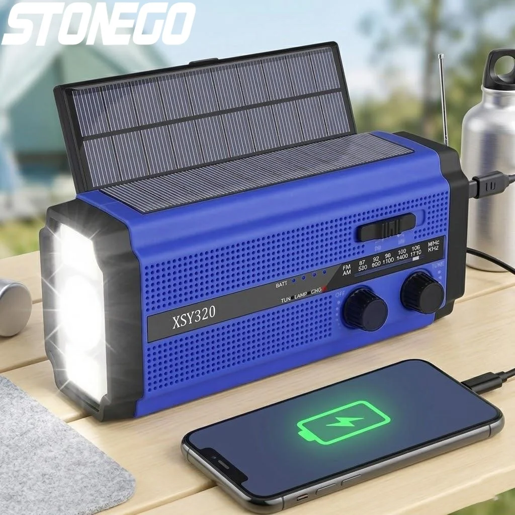 Portable Solar Crank Radio 5000mAh Battery LED Flashlight SOS Alarm Outdoor Camping Hiking Emergency
Portable Solar Crank Radio 5000mAh Battery LED Flashlight SOS Alarm Outdoor Camping Hiking Emergency