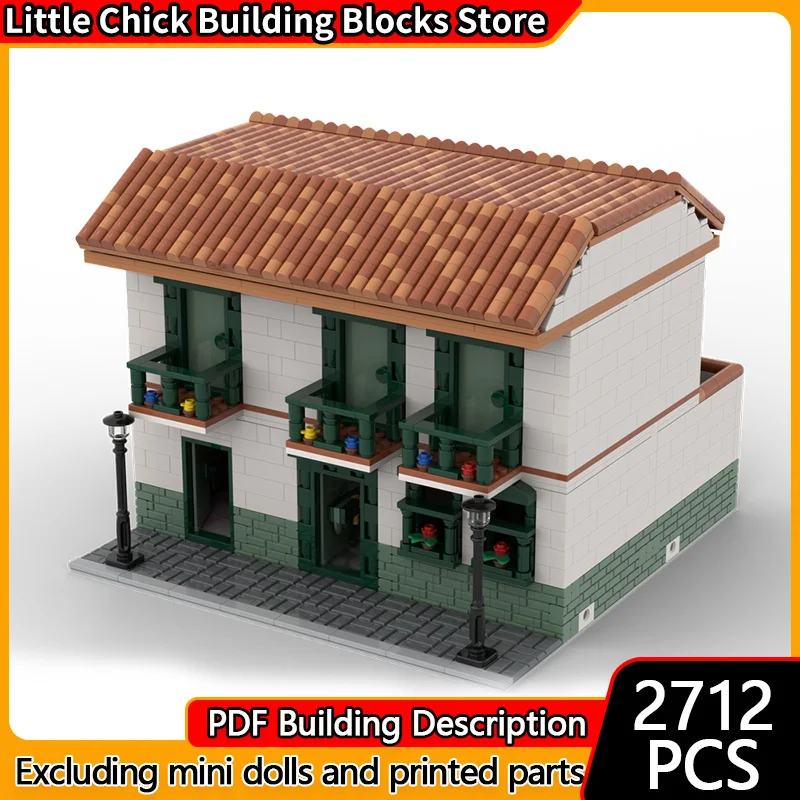 Модель City Street View MOC, строительные кирпичи, колумбийский колониальный дом, модульная технология, детские праздничные подарки, сборка игрушек, костюм
Модель City Street View MOC, строительные кирпичи, колумбийский колониальный дом, модульная технология, детские праздничные подарки, сборка игрушек, костюм