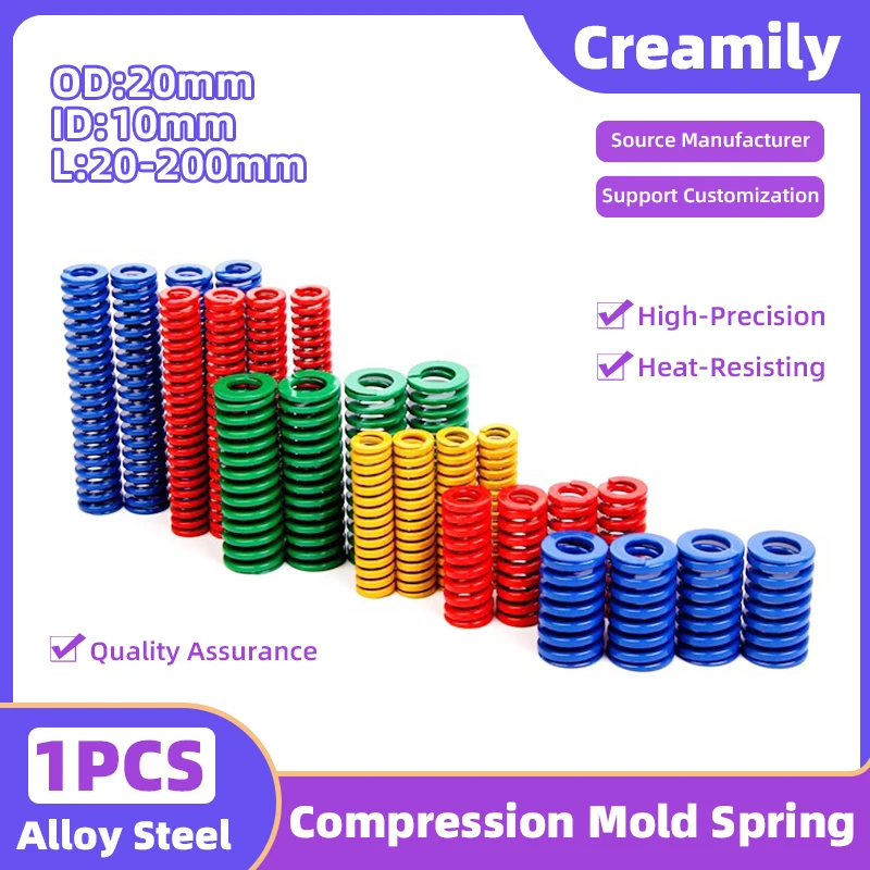 Creamily 1PCS Mould Die Spring 20x10xL Loading Spiral Stamping Compression Alloy Steel Springs OD=20mm ID=10mm L=20mm~200mm
Creamily 1PCS Mould Die Spring 20x10xL Loading Spiral Stamping Compression Alloy Steel Springs OD=20mm ID=10mm L=20mm~200mm