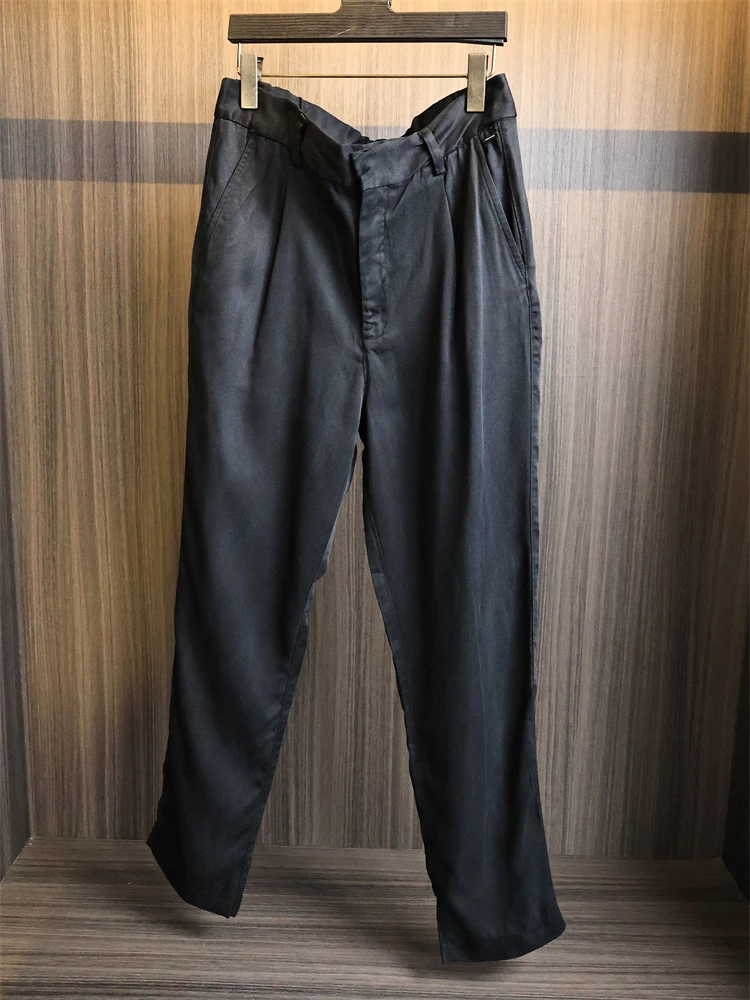 Silky Lenzing Fiber Men's Straight Leg Casual Pants Autumn Season Breathable Faion Urban Sle mid Waist Zipper Closure
Silky Lenzing Fiber Men's Straight Leg Casual Pants Autumn Season Breathable Faion Urban Sle mid Waist Zipper Closure