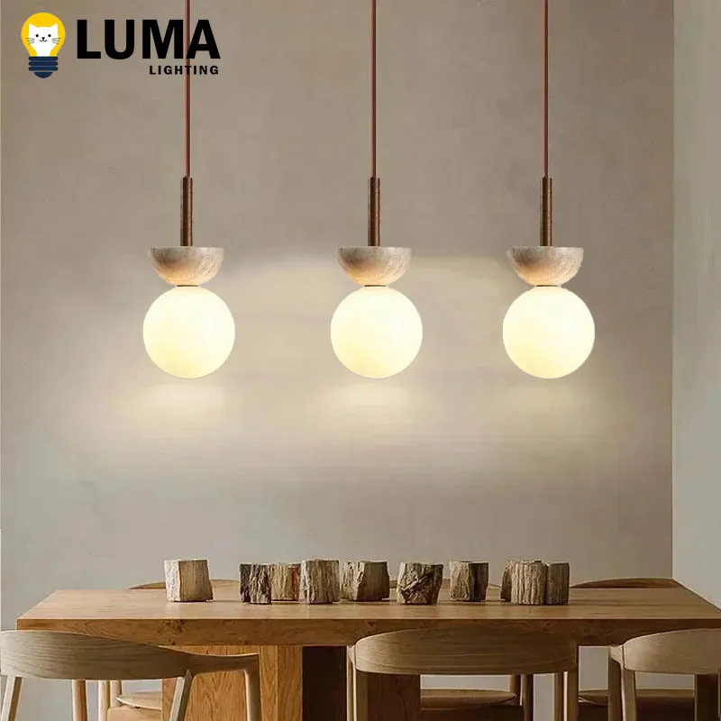Luma Wabi-sabi Style Yellow Travertine Pendant Lamp for Bedroom Bedside Led Chandelier Natural Stone Wood Light Bar Small Lights
Luma Wabi-sabi Style Yellow Travertine Pendant Lamp for Bedroom Bedside Led Chandelier Natural Stone Wood Light Bar Small Lights