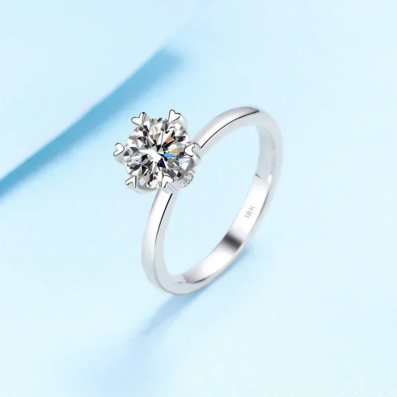 VVS1 1 Carat Moissanite Six-pronged Heart Setting Luxury Rings, Designer Jewelry 18K White Gold Ring Best Anniversary To Women
VVS1 1 Carat Moissanite Six-pronged Heart Setting Luxury Rings, Designer Jewelry 18K White Gold Ring Best Anniversary To Women