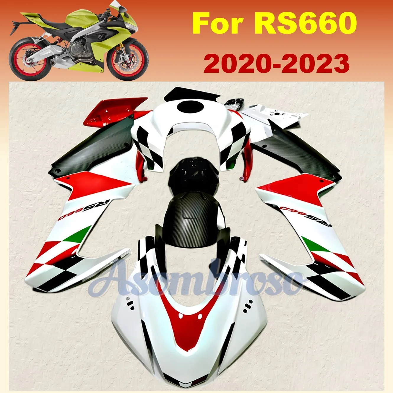 Новый пластиковый комплект обтекателей для Aprilia RS660 2020 2023 2022, корпус мотоцикла RS 660 20-23, обтекатели из углеродного волокна
Новый пластиковый комплект обтекателей для Aprilia RS660 2020 2023 2022, корпус мотоцикла RS 660 20-23, обтекатели из углеродного волокна