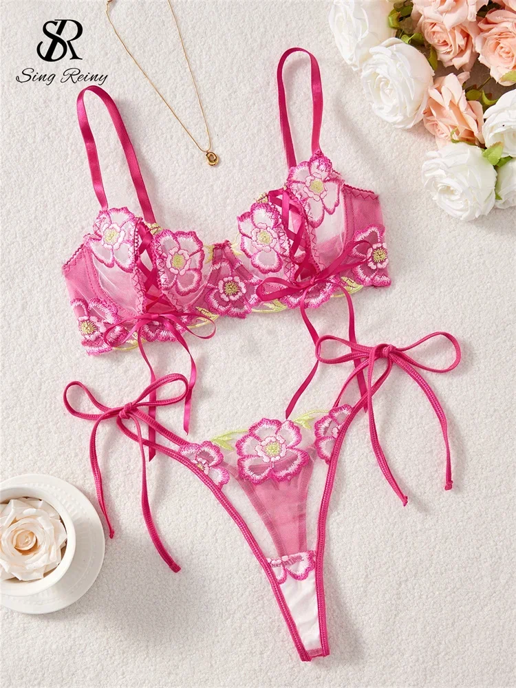 SINGREINY Female Fashion Floral Sensual Bra&Briefs Sets Lace Up Skinny Sleepwear Women Erotic Embroidery Slim Underwear Suits
SINGREINY Female Fashion Floral Sensual Bra&Briefs Sets Lace Up Skinny Sleepwear Women Erotic Embroidery Slim Underwear Suits