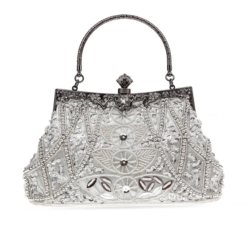 Luxury Pearls Beading Handbag for Women Vintage Embroidered Evening Bags Classic Formal Dress Match Bride Mother's Party Purse
Luxury Pearls Beading Handbag for Women Vintage Embroidered Evening Bags Classic Formal Dress Match Bride Mother's Party Purse
