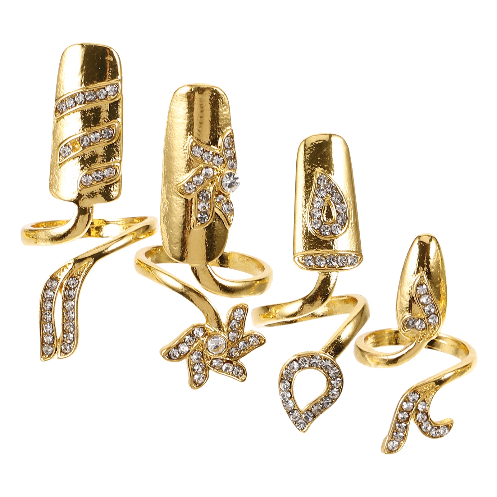 4 Pcs Rings Rhinestone Alloy Frame Elegant Wedding Prom Gifts Nail Decorative Rings For Women Girls Nail Decor Hand Jewelry
4 Pcs Rings Rhinestone Alloy Frame Elegant Wedding Prom Gifts Nail Decorative Rings For Women Girls Nail Decor Hand Jewelry