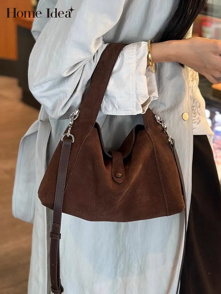 Sweet Women Autumn Real Suede Leather Shoulder Bag Vintage Ladies Totes Handbag Sling Crossbody Bags New Designer Casual Flaps
Sweet Women Autumn Real Suede Leather Shoulder Bag Vintage Ladies Totes Handbag Sling Crossbody Bags New Designer Casual Flaps