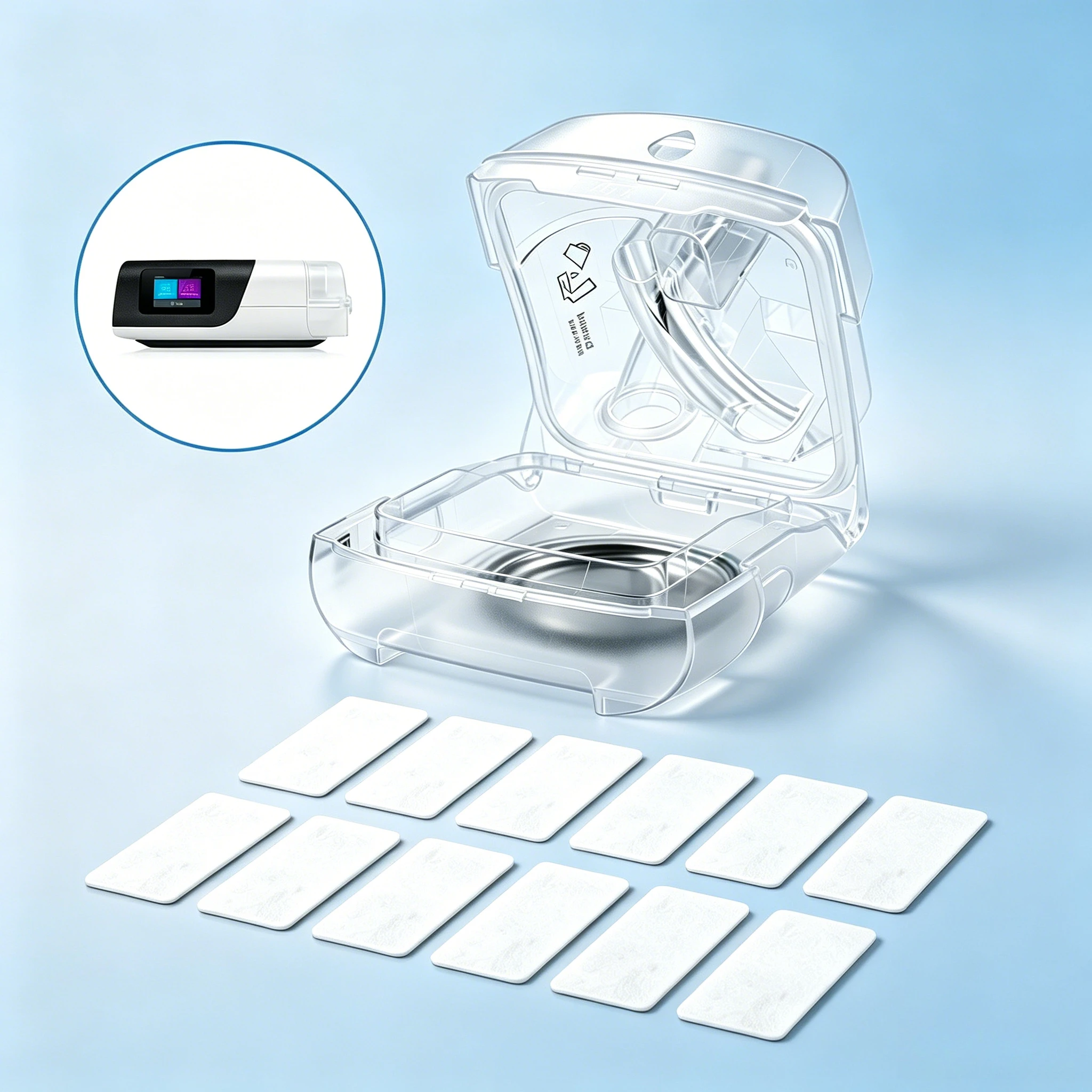 380ml Replacement Water Chamber with 20 Pack Filters for Airsense 11 AirCurve 11 CPAP Humidifier Tank HumidAir Tub for S11
380ml Replacement Water Chamber with 20 Pack Filters for Airsense 11 AirCurve 11 CPAP Humidifier Tank HumidAir Tub for S11