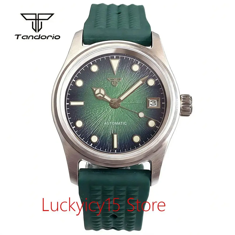 Tandorio New Diving Steel Mechanical Watch Gradient Texture Face 20ATM Waterproof 36mm Pilot Wristwatch Swim Sport Clock
Tandorio New Diving Steel Mechanical Watch Gradient Texture Face 20ATM Waterproof 36mm Pilot Wristwatch Swim Sport Clock
