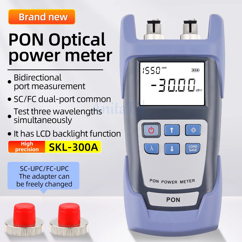 PON OPM Handheld Fiber Optical PON Power Meter FTTX/ONT/OLT 1310/1490/1550nm Test Equipments
PON OPM Handheld Fiber Optical PON Power Meter FTTX/ONT/OLT 1310/1490/1550nm Test Equipments