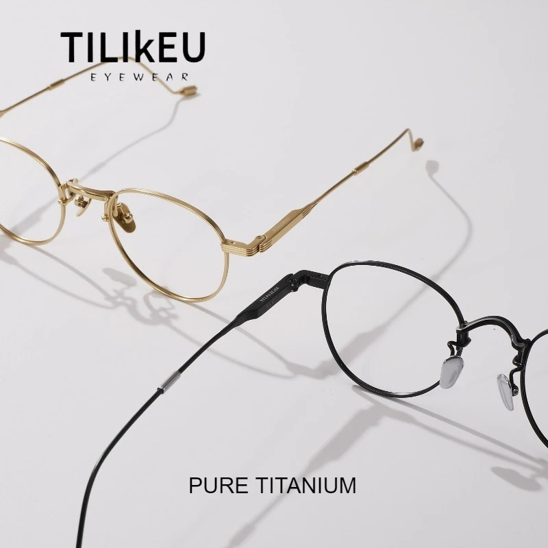 New Exquisite Luxury Pure Titanium Eyeglasses Frames 12g Ultra-Light Comfort Retro Round Men Women Fashion Korean-Style Eyewear
New Exquisite Luxury Pure Titanium Eyeglasses Frames 12g Ultra-Light Comfort Retro Round Men Women Fashion Korean-Style Eyewear