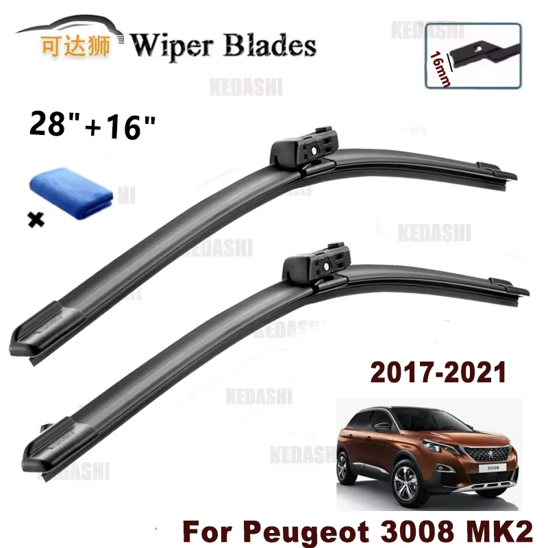 Car Wiper For Peugeot 3008 Crossover MK2 2016-onwards Front Window Wiper Blades Brushes Cutter Auto Accessories 28"+16"
Car Wiper For Peugeot 3008 Crossover MK2 2016-onwards Front Window Wiper Blades Brushes Cutter Auto Accessories 28"+16"