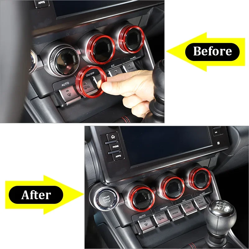 For Toyota 86/Subaru BRZ 2022 2023 2024 2025 Air Condition Switch Knob Cover Audio Knob Ring Trim Car Accessories
For Toyota 86/Subaru BRZ 2022 2023 2024 2025 Air Condition Switch Knob Cover Audio Knob Ring Trim Car Accessories