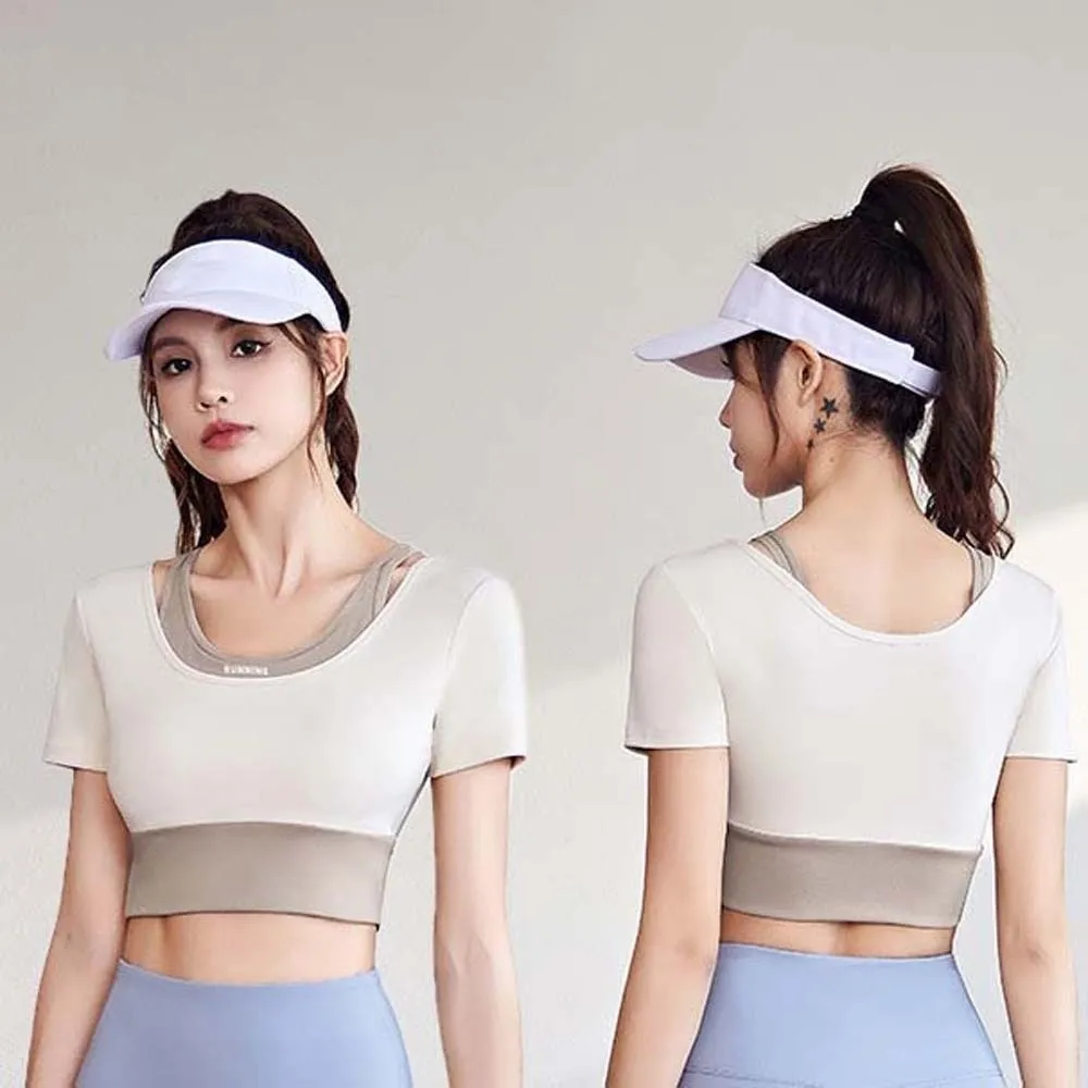 Combined in One Sports Top with Bra Tight Breathable Yoga T-shirt Thickened Contrast Color Plus Size Short Top Pilates
Combined in One Sports Top with Bra Tight Breathable Yoga T-shirt Thickened Contrast Color Plus Size Short Top Pilates