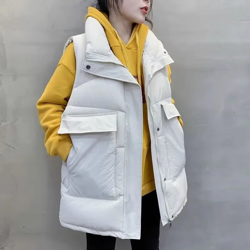 Down Cotton Vest Women Parka Short Coats 2025 Autumn Winter New Jacket Korean Hooded Sleeveless Jackets Warm Waistcoat Female
Down Cotton Vest Women Parka Short Coats 2025 Autumn Winter New Jacket Korean Hooded Sleeveless Jackets Warm Waistcoat Female