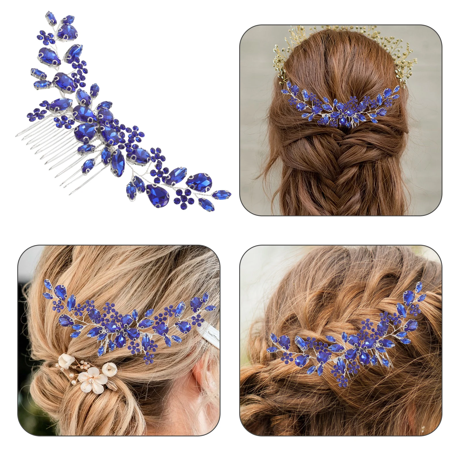 Elegant Rhinestone Bridal Hair Comb Sparkling Floral Leaf Design Wedding Hair Accessories for Brides and Women
Elegant Rhinestone Bridal Hair Comb Sparkling Floral Leaf Design Wedding Hair Accessories for Brides and Women