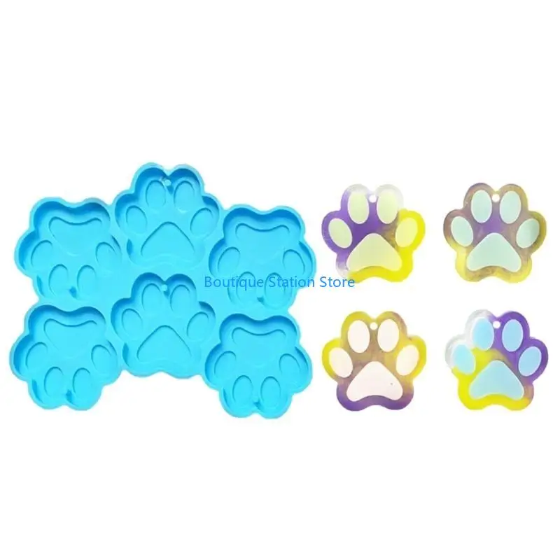 Y55F Silicone Resin Earrings Mold Cat-Paw Pendant Mold for DIY Car Home Decorations
Y55F Silicone Resin Earrings Mold Cat-Paw Pendant Mold for DIY Car Home Decorations